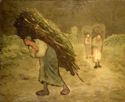 Vinter: Bögsamlarna av Jean-Francois Millet