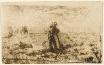 Kvinna som hänger ut kläder av Jean Francois Millet