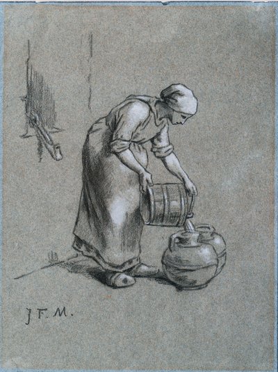 Kvinna vid en brunn av Jean Francois Millet