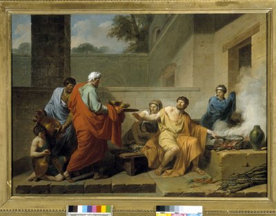 Antikens Rom: "Manius Curius Dentatus vägrar samniternas gåvor" av Jean François Pierre Peyron