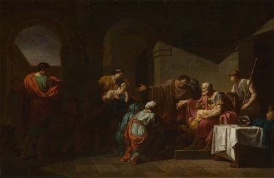 Belisarius tar emot gästfrihet av en bonde, 1779 av Jean François Pierre Peyron