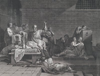 Sokrates död, 1790. av Jean François Pierre Peyron