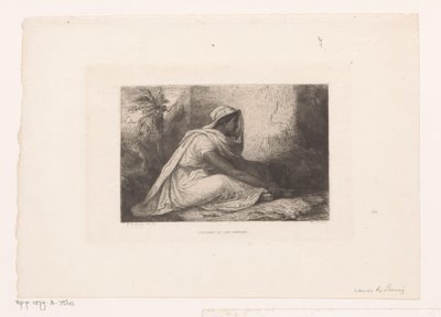 Sittande arabisk kvinna av Jean Francois Portaels
