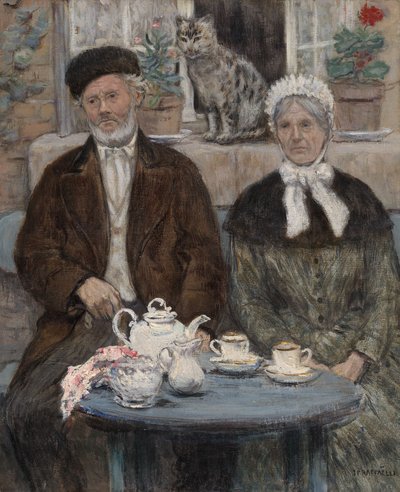 Afternoon Tea av Jean Francois Raffaelli
