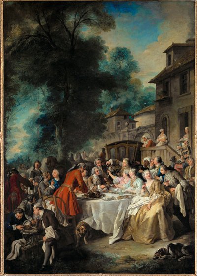 En jaktlunch... av Jean-François de Troy