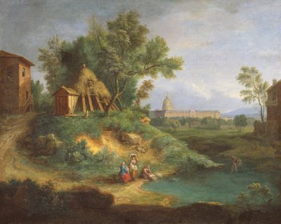 Hotel des Invalides, utsikt från Grenouillere av Jean Francois, the Younger Millet