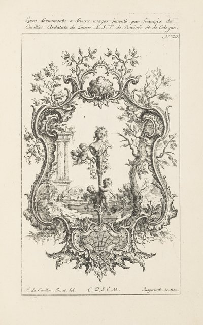 Design för Cartouche av Jean François Cuvilliés