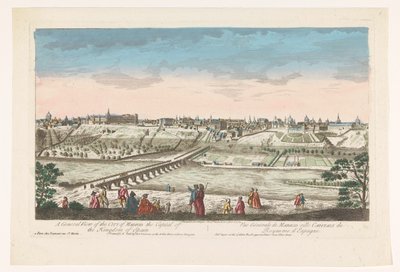Utsikt över staden Madrid En allmän bild av staden Madrid, huvudstaden i kungariket Spanien (titel på objekt) av Jean François Daumont