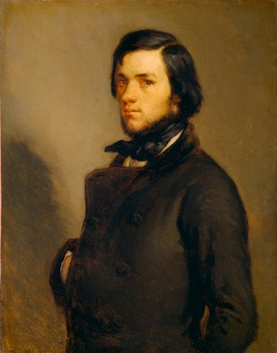 Porträtt av en man av Jean Francois Millet