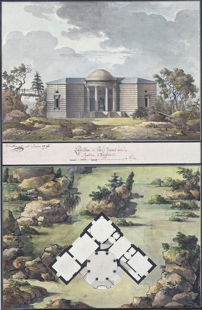 Paviljong i den engelska trädgården, 1795 av Jean François Thomas de Thomon