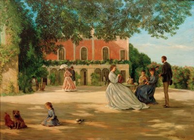 Terrassen på Méric av Jean Frederic Bazille