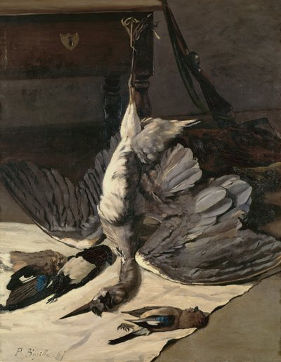 Stilleben med häger, 1867 av Jean Frederic Bazille