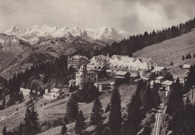 Grand Hotel, Rigi Kaltbad, beläget vid kuggjärnvägen Vitznau Rigi Kulm (s/v foto) av Jean Gaberell