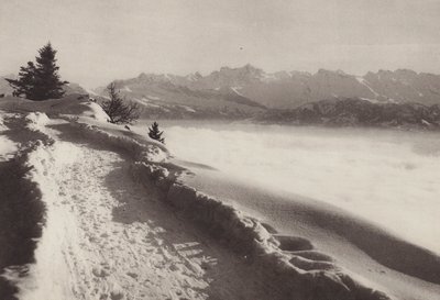 Rigi Kaltbad, solig vinterdag (s/v foto) av Jean Gaberell
