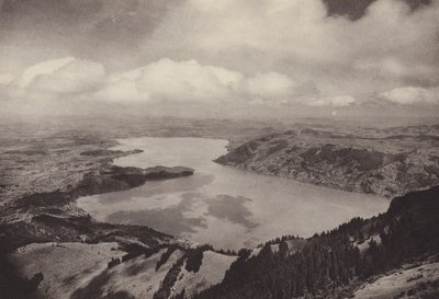 Rigi Kulm, utsikt över sjön Zug (s/v foto) av Jean Gaberell