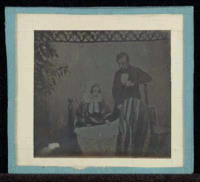 Porträtt av M. & Mme. Eynard vid en vagga av Jean Gabriel Eynard