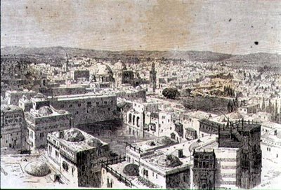 Jerusalem på 1860-talet (gravyr) av Jean Georges (after) Huyot