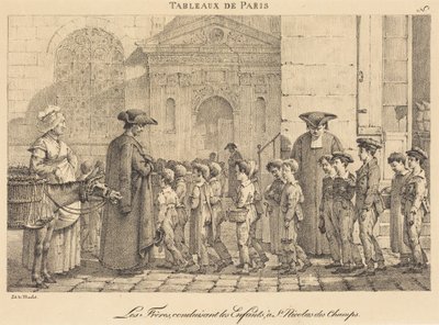 Bröderna leder barnen till St. Nicolas des Champs av Jean Henri Marlet