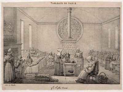 Scenes of Paris: The Foundling Hospital. av Jean Henri Marlet