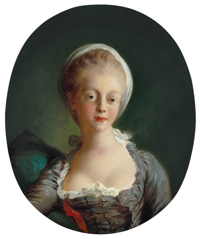 Fragonard - Porträtt av en ung dam, ca 1770 - 1772 av Jean Honore Fragonard