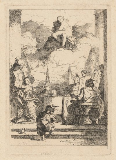 Antonius och Kleopatras bankett av Jean Honoré Fragonard after Giovanni Battista Tiepolo