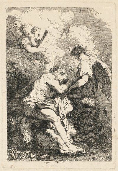Sankt Hieronymus vision av Jean Honoré Fragonard after Johann Liss