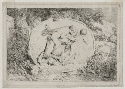 Bachchanals: nymf austa den satyr, ೧೭೬೩. av Jean Honore Fragonard
