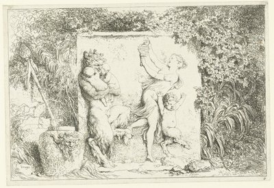 Satyrdans Bacchanales (serietitel) Nymfer och Satyrer (serietitel) av Jean Honore Fragonard