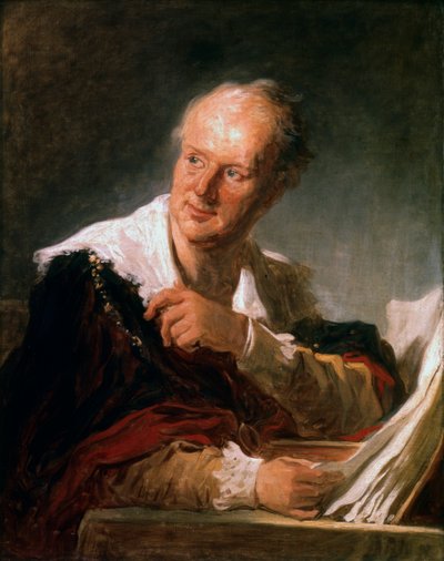 Denis Diderot, fransk man av bokstäver från 1700-talet och encyklopedist, c1755-1784 av Jean Honore Fragonard