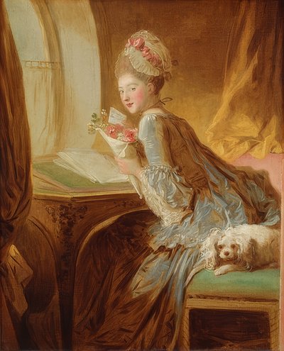 Kärleksbrevet. Början av 1770-talet av Jean Honore Fragonard