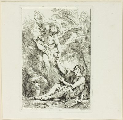 Eremit helgon i öknen av Jean Honore Fragonard