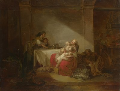 Interiör, den glada mamman av Jean Honore Fragonard