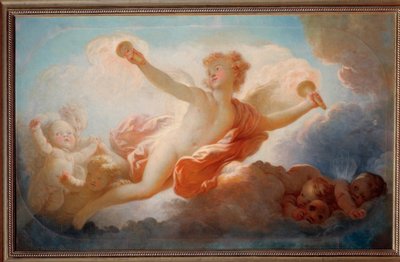 Love Kissing the Universe Målning av Jean Honore Fragonard (1732-1806). Toulon från 1700-talet, Musee des Beaux Arts av Jean Honore Fragonard