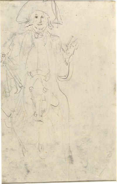 Man på en häst [verso] av Jean Honore Fragonard