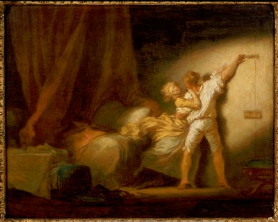 Modellversion av "The Bolt" av Jean Honore Fragonard