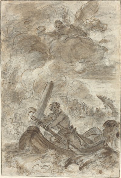 Orlando dödar orken med ett ankare av Jean Honore Fragonard