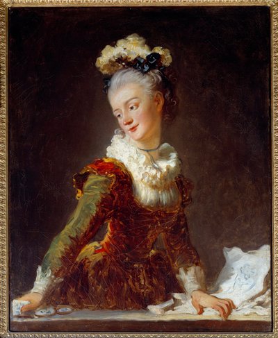 Porträtt av Marie Madeleine Guimard (1743-1816) första dansare på operan Målning av Jean Honore Fragonard (1732-1806) 1700-talets sön. 0,81 x 0,65 m av Jean Honore Fragonard