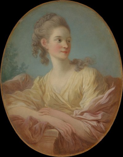 Porträtt av en ung kvinna, 1770-talet. av Jean Honore Fragonard