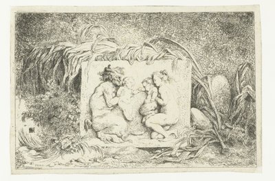 Satyr och nymf med två barn Bacchanales (serietitel) Nymfer och Satyrer (serietitel) av Jean Honore Fragonard