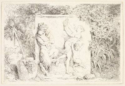 Satyrer dansar från Bacchanales, eller Satyrernas lekar av Jean Honore Fragonard