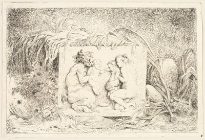 Satyrs familj från Bacchanales, eller Satyrs spel av Jean Honore Fragonard
