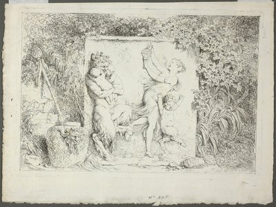 Satyrfamiljen, från Bacchanales, eller Satyrernas spel av Jean Honore Fragonard