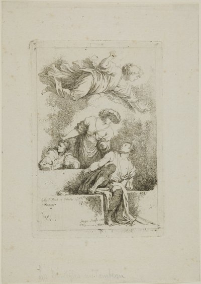 Lärjungarna vid graven av Jean Honore Fragonard