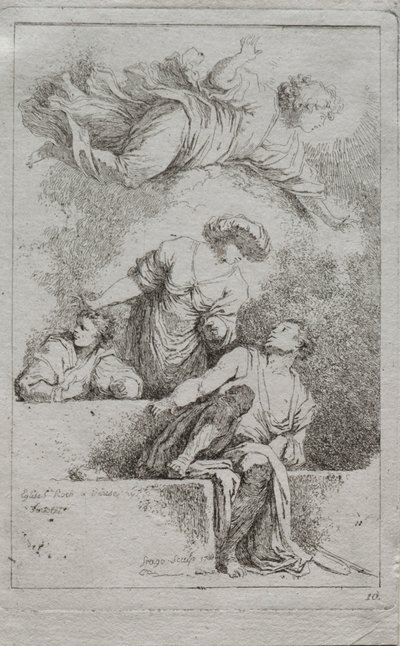 Lärjungarna vid graven av Jean Honore Fragonard