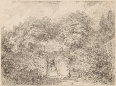 Den lilla parken (Le petite parc) av Jean Honore Fragonard