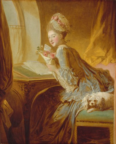 Kärleksbrevet, ca 1770 (olja på duk) av Jean Honore Fragonard