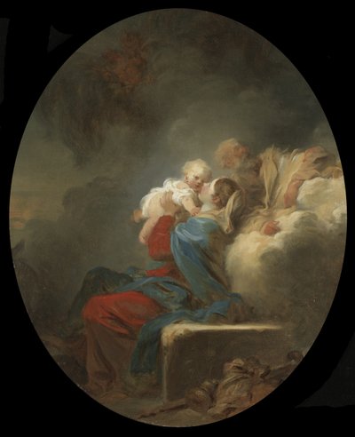 Vilan på flykten till Egypten, ca 1774 av Jean Honore Fragonard