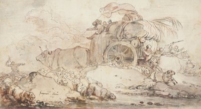 Den stillastående vagnen, 1759 av Jean Honore Fragonard