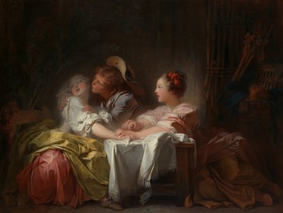 Den stulna kyssen, ca 1760 av Jean Honore Fragonard