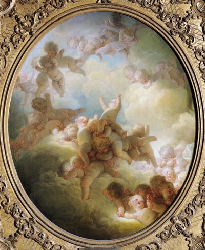 Amorsvärmen, ca 1767 av Jean Honore Fragonard